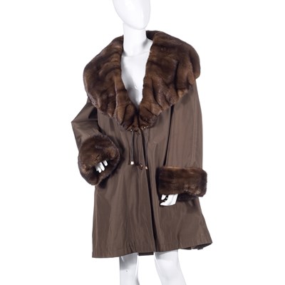 Lot 507 - Balmain, a ladies coat with fur trim.