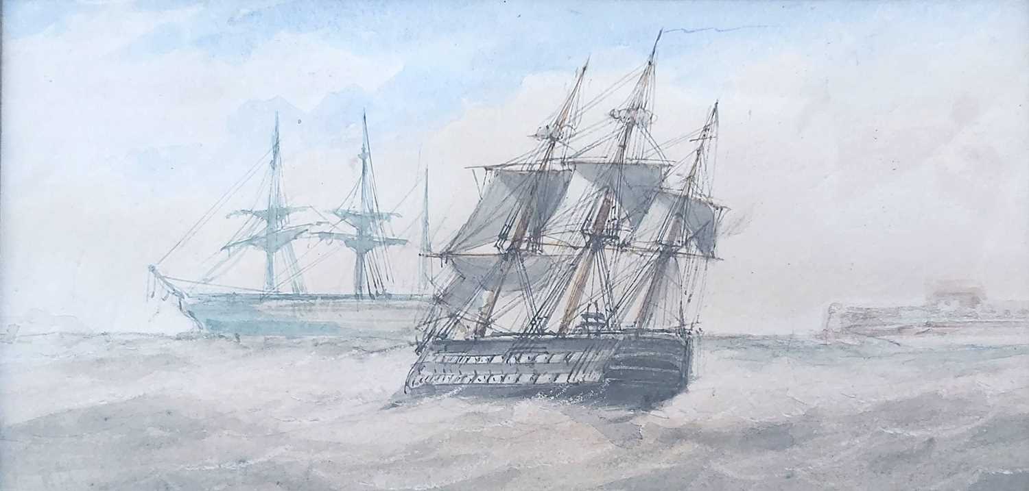 Lot 769 - Richard Markes (British, 1875-1920), H.M.S. St...