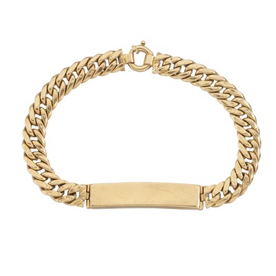 Lot 111 - An 18ct gold identity bracelet