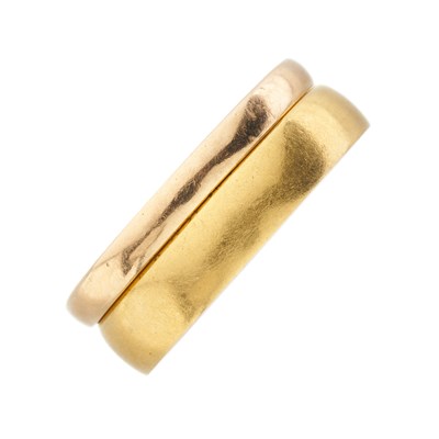 Lot 103 - Peter Nicholas Orr, two 22ct gold band rings