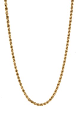 Lot 42 - An 18ct gold rope-twist necklace