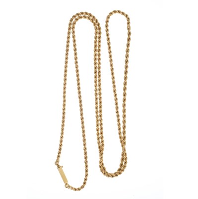 Lot 42 - An 18ct gold rope-twist necklace