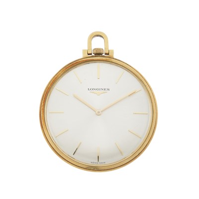 Lot 274 - Longines, an 18k gold open face pocket watch