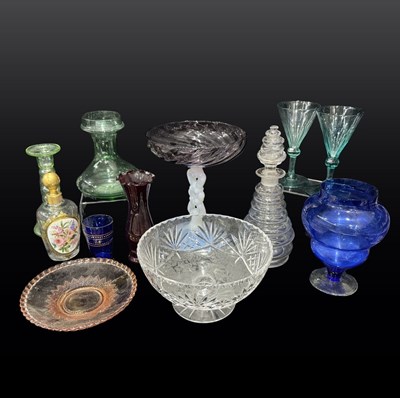 Lot 96 - Glass: a 19th century Bohemian gilded scent...