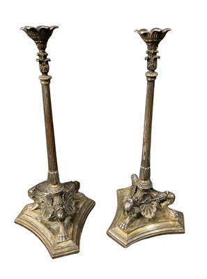 Lot 703 - A pair of Elkington & Co. plated display...