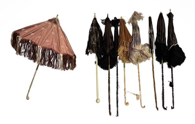 Lot 137 - A collection of 19th century parasols, many...