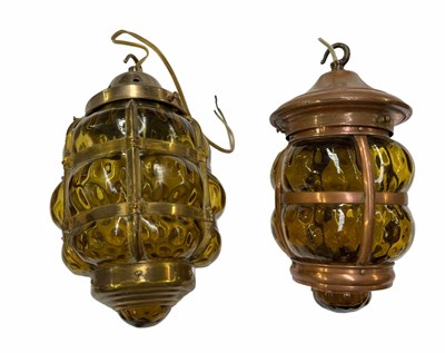 Lot 292 - Two Arts and Crafts style Murano 'bubble'...