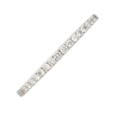 Lot 178 - An 18ct gold diamond half eternity ring