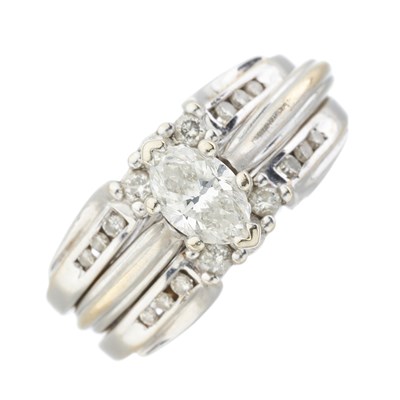 Lot 208 - A 14ct gold diamond single-stone dress ring