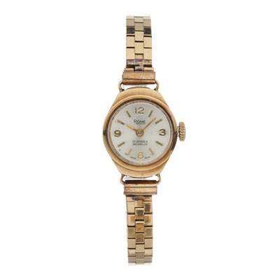 Lot 265 - Rone, a 9ct gold bracelet watch