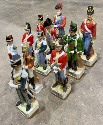 Lot 103 - Collection of ceramic figurines of historical...