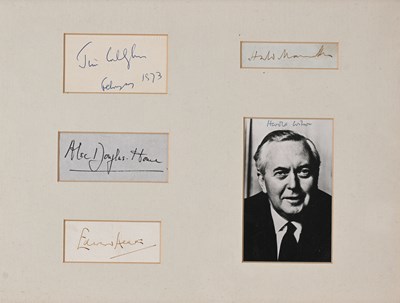 Lot 467 - Autographs, four 'clipped' signatures of...