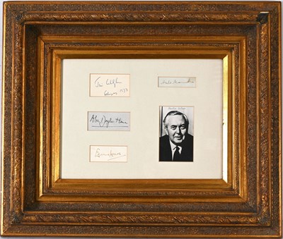 Lot 233 - Autographs, four 'clipped' signatures of...