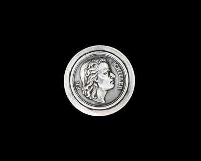 Lot 268 - A German silver counter box, of circular form,...