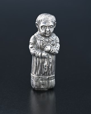 Lot 332 - A late Victorian silver novelty figural vesta...