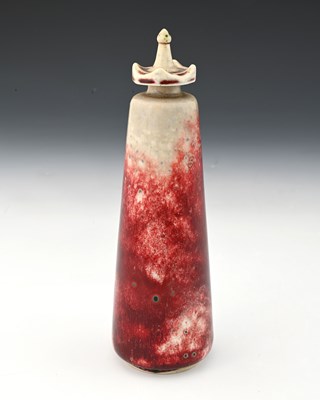 Lot 772 - Ruskin Pottery, a High Fired scent bottle,...