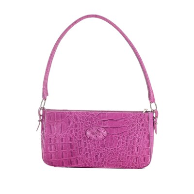 Lot 454 - Mulberry, a vintage pink embossed leather baguette handbag