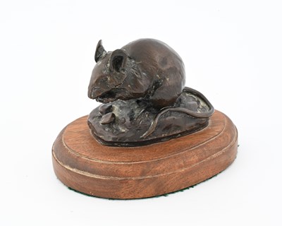 Lot 319 - Zach (20th Century), a recumbent rat feasting,...