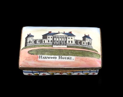 Lot 313 - A large Bilston enamel snuff box, circa 1790,...