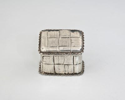 Lot 13 - A Victorian silver "Tromp L'Oeil" basketweave...