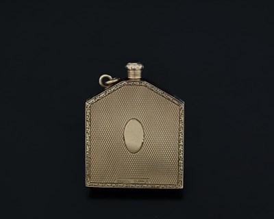 Lot 10 - A nine-carat gold novelty vesta or lighter box,...