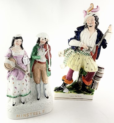 Lot 90 - A Victorian Staffordshire pottery figure of...