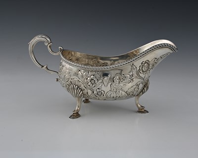 Lot 49 - A late Victorian silver sauce boat, modelled...