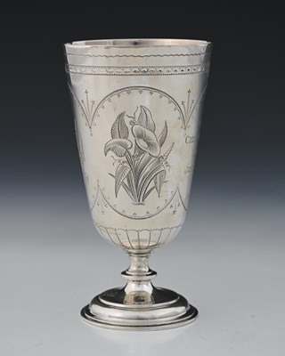 Lot 72 - A Victorian silver goblet, with a conical form...