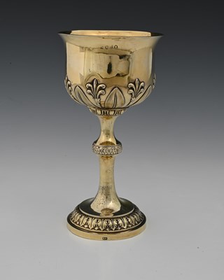 Lot 24 - A George IV Regency silver gilt cup, the bowl...