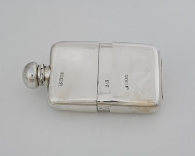 Lot 12 - A late Victorian silver hip flask, of rounded...
