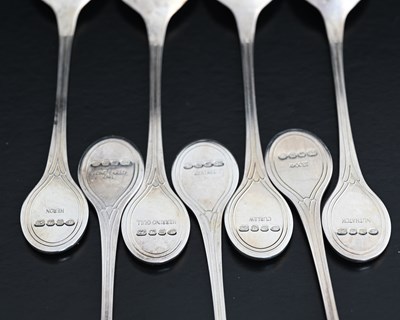 Lot 48 - A set of twelve Elizabeth II silver spoons,...