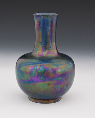 Lot 725 - Ruskin Pottery, a Kingfisher lustre vase, 1921,...