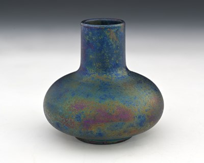 Lot 729 - Ruskin Pottery, a Kingfisher lustre vase, 1923,...