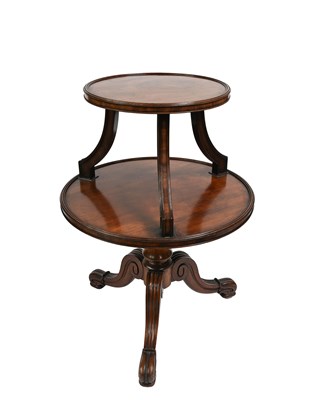 Lot 360 - A Regency mahogany dumb waiter, c.1820, two...