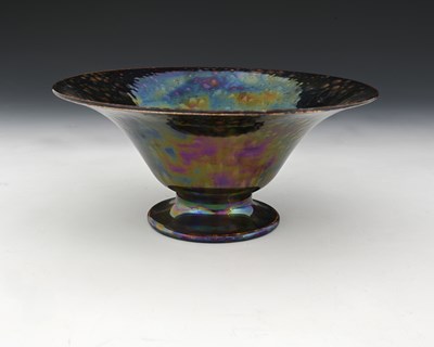 Lot 732 - Ruskin Pottery, an iridescent...