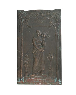 Lot 277 - Hamo Thornycroft, a bronze plaque, 1921, for...