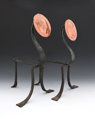 Lot 262 - A pair of Arts and Crafts copper and wrought...