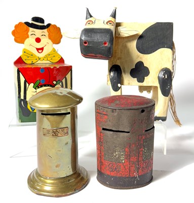 Lot 225 - A collection of novelty moneyboxes, metal...