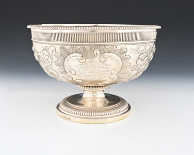 Lot 186 - Paul Storr, a George III silver punch bowl,...