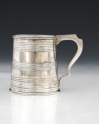 Lot 157 - A George III English provincial silver mug, of...