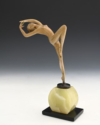 Lot 286 - Joseph Lorenzl, Art Deco Gilt bronze figure of a dancer