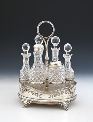 Lot 163 - A Victorian Neoclassical-style cruet set, with...