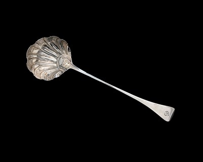 Lot 171 - An early George III silver soup ladle, Old...