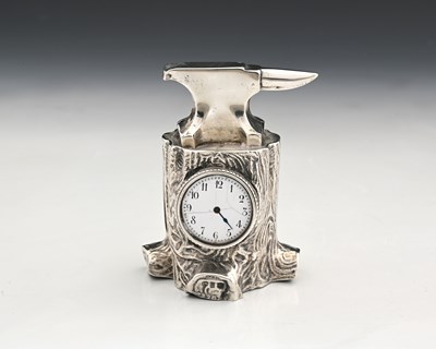 Lot 147 - A late Victorian novelty silver timepiece, in...