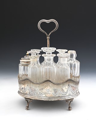 Lot 161 - A George III Neoclassical cruet frame, of...