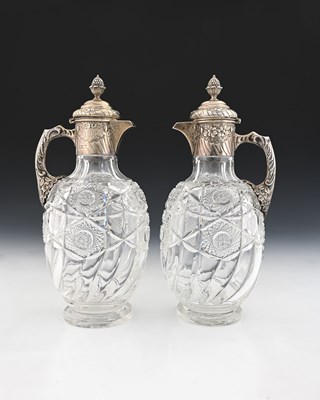 Lot 189 - A pair of Victorian silver mounted and cut...