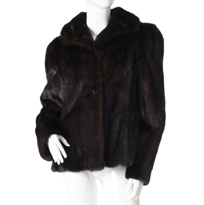 Lot 578 - Saga, a dark ranch mink jacket.