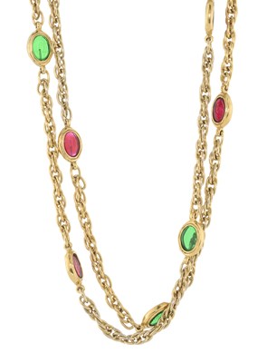 Lot 386 - Chanel, a vintage Gripoix necklace.