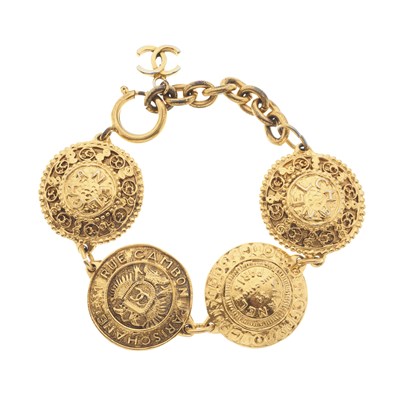 Lot 384 - Chanel, a vintage coin bracelet.