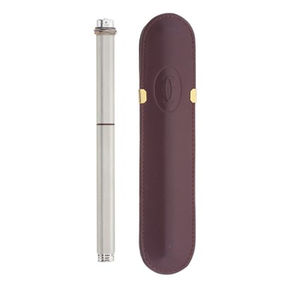 Lot 353 - Cartier, a Must de Cartier Vendome ballpoint pen w/pouch.